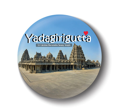 Love Yadagirigutta I Sri Lakshmi Narasimha Swamy Temple I Yadagiri I Yadadri I Telangana I Spiritual I Souvenir I Travel Memories I Fridge Magnet