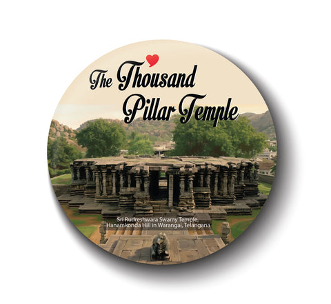 Love The Thousand Pillar Temple I Rudreswara Swamy Temple I Hanamkonda I Warangal I Telangana I Spiritual I Souvenir I Travel Memories I Fridge Magnet