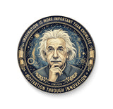 Albert Einstein I Motivation Through Innovation I Scientist I Fridge Magnet
