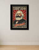 Karl Marx I Works of All Lands Unite I Revolutionary socialism I Marxism I Communism I Wall Poster / Frames