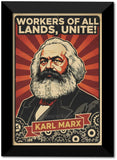 Karl Marx I Works of All Lands Unite I Revolutionary socialism I Marxism I Communism I Wall Poster / Frames