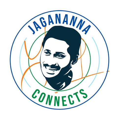 Jagananna connects I Jagan Mohan Reddy I YSR I YSR Congress Party I Y. S. Rajasekhara Reddy I Andhra Pradesh I Car Window Sticker ( Pack of 2 No's )