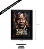 Nelson Mandela I A Winner is a Dreamer I Wall Poster / Frames