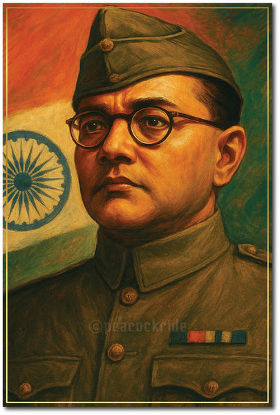 Netaji Subhas Chandra Bose I Freedom Fighter I INA I  Wall Poster / Frame