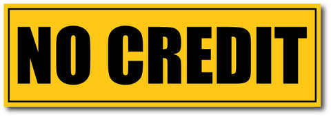 No Credit I Shop I Wall Sticker