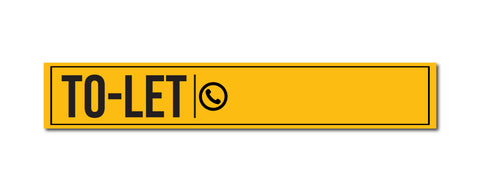 Tolet Sticker With Free Permanet Marker to write contact number  I House I Office I Shop I Rent I Wall Sticker