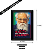 Periyar I Blind Belief in Religion I Periyar Quote I Dravidian I Wall Poster / Frames