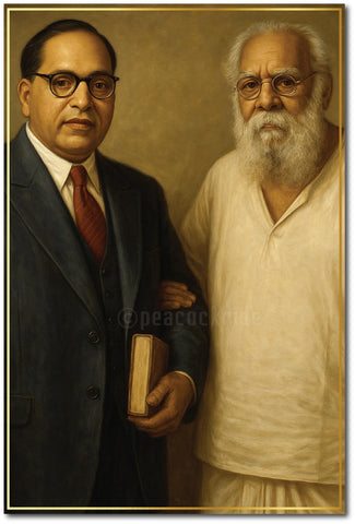 Dr. BR Ambedkar EV Ramasamy Periyar I Ambedkar Periyar I Jai Bhim I Wall Poster / Frames