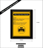 Office Copy Room Etiquette I Xerox I Printer I Office I Factory I Wall Poster / Frame