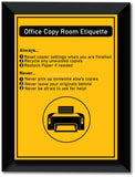 Office Copy Room Etiquette I Xerox I Printer I Office I Factory I Wall Poster / Frame