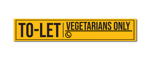 Tolet I Vegetarians Only I With Free Permanet Marker to write contact number  I House I Office I Shop I Rent I Wall Sticker