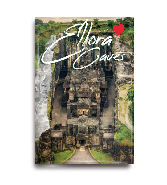 Love Ellora I Ellora Caves I Kailasa Temple I Maharashtra I Souvenir I Travel Memories I Fridge Magnet