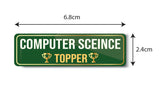 Computer Science Topper I Class Topper I School I College I University I Rectangular Pin Badge