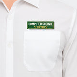 Computer Science Topper I Class Topper I School I College I University I Rectangular Pin Badge