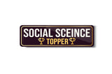 Social Science Topper I Class Topper I School I College I University I Rectangular Pin Badge