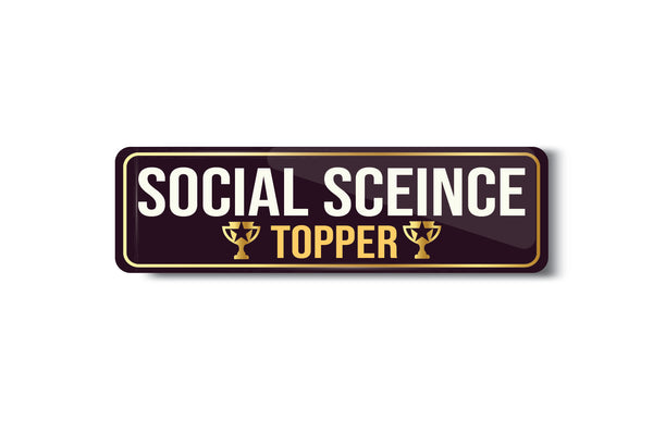 Social Science Topper I Class Topper I School I College I University I Rectangular Pin Badge