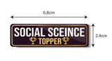 Social Science Topper I Class Topper I School I College I University I Rectangular Pin Badge