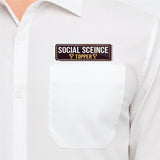 Social Science Topper I Class Topper I School I College I University I Rectangular Pin Badge