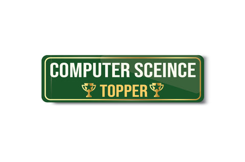 Computer Science Topper I Class Topper I School I College I University I Rectangular Pin Badge