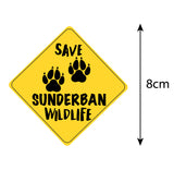 Save Sunderban Wild Life I Save Tiger I Forest I Environmental I Bike Sticker
