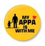 Love My Dad is with me I Love Father & Son I Relationship I Fathers Day I Fridge Magnet