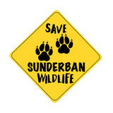 Save Sunderban Wild Life I Save Tiger I Forest I Environmental I Bike Sticker