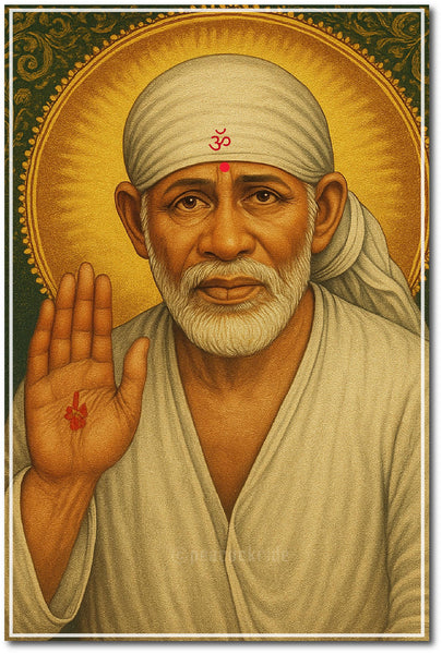Sai Baba I Ohm Sai Ram I Religion I Spiritual I Wall Poster / Frame
