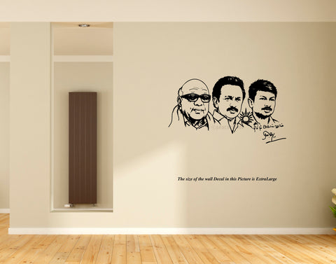 Kalaignar Karunanidhi M. K. Stalin Udhayanidhi Stalin I DMK I Dravida Munnetra Kazhagam I Wall Decal
