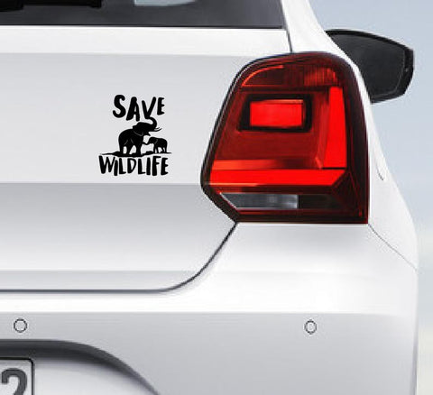Save Wild Life I Forest I Environmental I Car Bumper Sticker