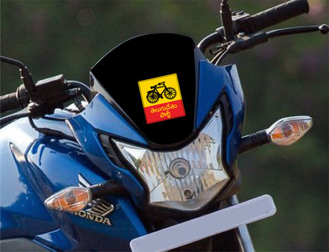 Telugu Desam Party I N. Chandrababu Naidu I TDP I Bike Sticker