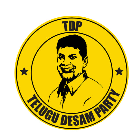 Vote for your Party I Telugu Desam Party I TDP I N. Chandrababu Naidu I Car Window Sticker