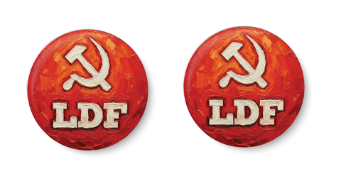 Left Democratic Front I LDF l Kerala Communist I CPM I Pin Badge Pack of 2 No's