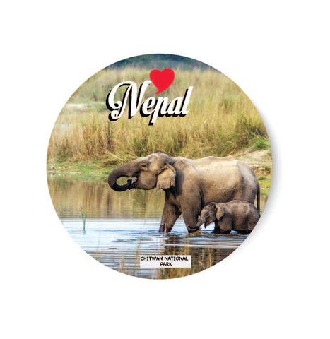 Love Nepal I Chitwan National Park I Nepal Diaries I Fridge Magnet
