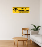 Wifi Available Here I Office I Shop I School I College I Restaurant I Hospital I Company I Super Market I Wall Sticker