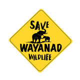 Save Wayanad Wild Life I Save Elephant I Forest I Environmental I Car Window Sticker