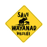 Save Wayanad Wild Life I Save Elephant I Forest I Environmental I Bike Sticker