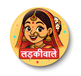 Ladki Wale I Team Bride I Wedding Badges for Bride I Pin Badges Pack of 10 No's