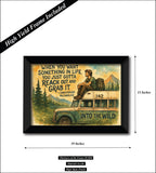 Into the Wild I Christopher McCandless I Adventurer I Souvenir I Travel I  Inspirational I Motivational Quote I Wall Poster / Frames