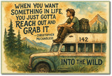 Into the Wild I Christopher McCandless I Adventurer I Souvenir I Travel I  Inspirational I Motivational Quote I Wall Poster / Frames