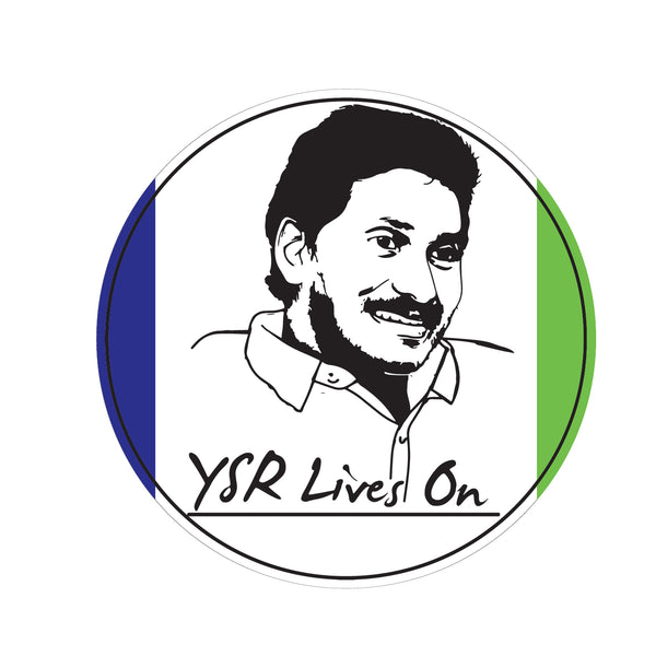 Y. S. Jagan I Y. S. Jagan Mohan Reddy I YSR Congress I Car Window Sticker