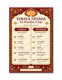 Ten Principles of Yoga I Yamas & Niyamas I Wall Poster