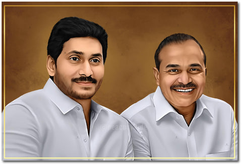 Y. S. Rajasekhara Reddy Jagan Mohan Reddy I YSR Congress I Wall Poster / Frame