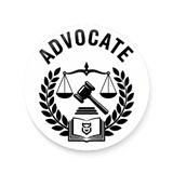 Advocate I Justice I Lawyer I Pin Badge
