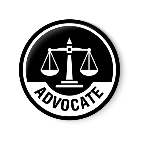 Justice I Lawyer I Advocate I Pin Badge