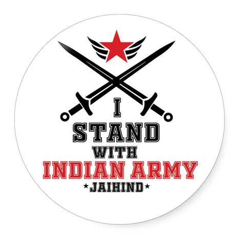 I Stand With Indian Army I Indian Army I Indian Soldiers I Jaihind I India I Pin Badge