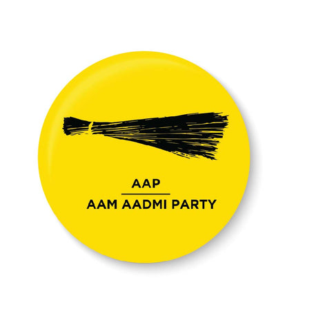 Vote for your Party I Aam Aadmi Party Symbol Pin Badge
