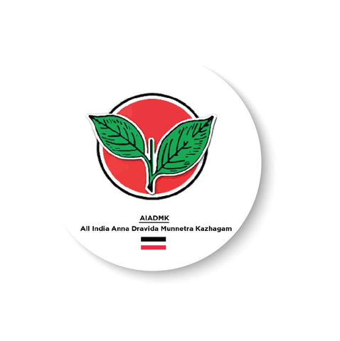 Vote for your Party I All India Anna Dravida Munnetra Kazhagam Party Symbol Pin Badge