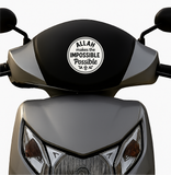 Allah makes the Impossible I Bismillah I Islamic I Bike Sticker