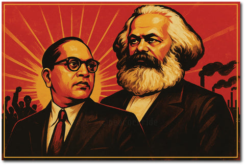 Dr B R Ambedkar Karl Marx Wall Poster / Frames