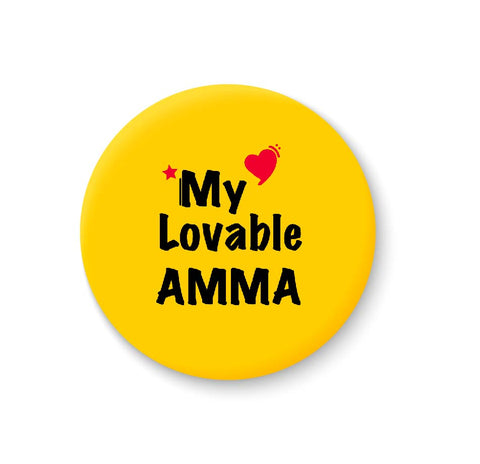 My Lovable AMMA I Mothers Day Gift Fridge Magnet